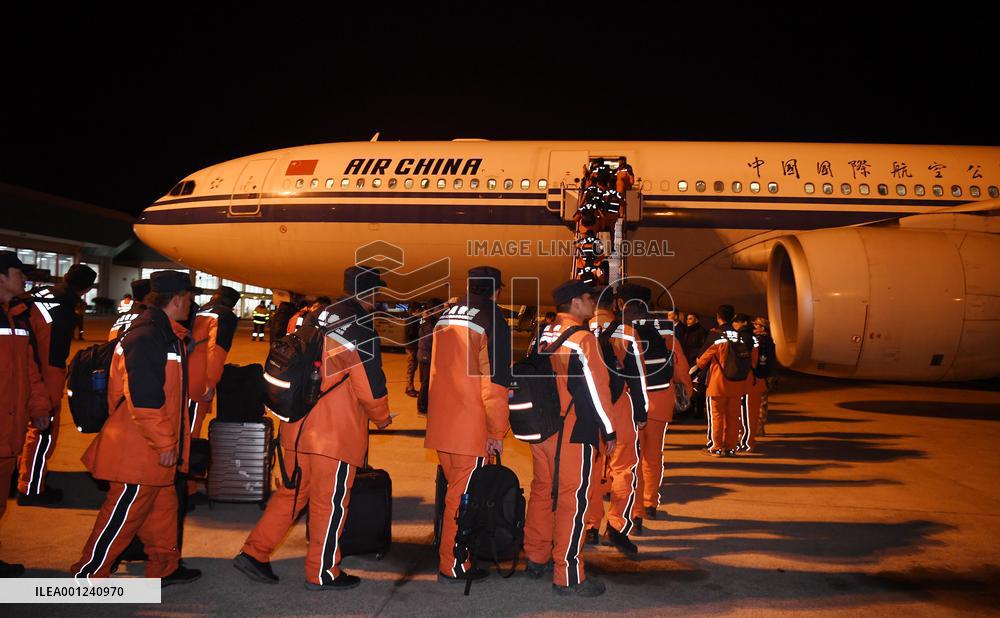 TÜRKIYE-EARTHQUAKES-CHINA SEARCH AND RESCUE TEAM-DEPARTURE