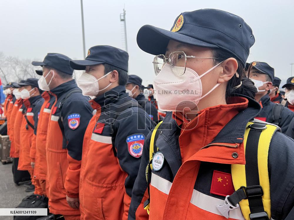 CHINA-BEIJING-TÜRKIYE-EARTHQUAKES-RESCUE TEAMS-RETURN (CN)