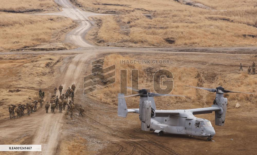 Japan-U.S. joint drill in southwestern Japan