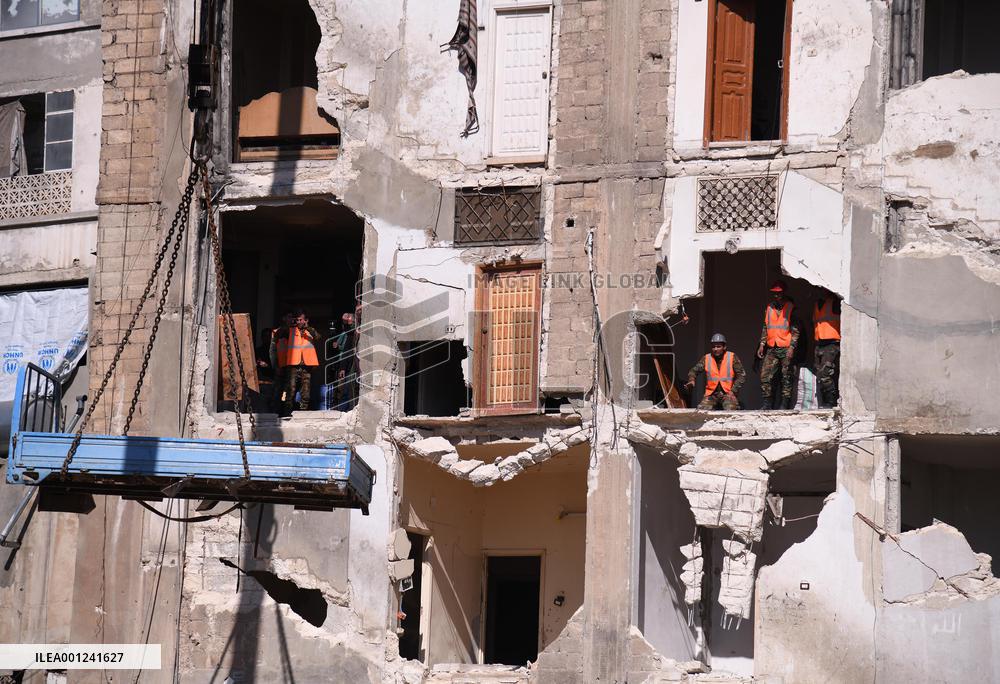 SYRIA-HAMA-EARTHQUAKE-DAMAGED HOUSE