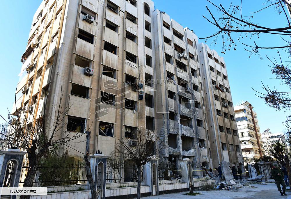 SYRIA-DAMASCUS-ISRAEL-MISSILE-STRIKE