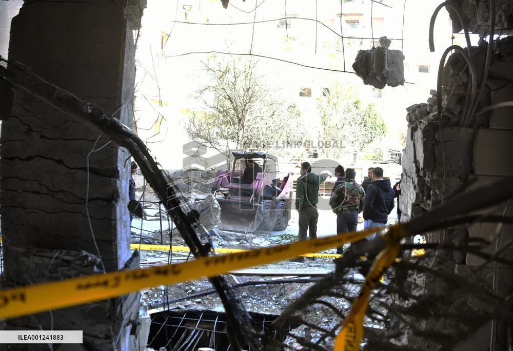 SYRIA-DAMASCUS-ISRAEL-MISSILE-STRIKE