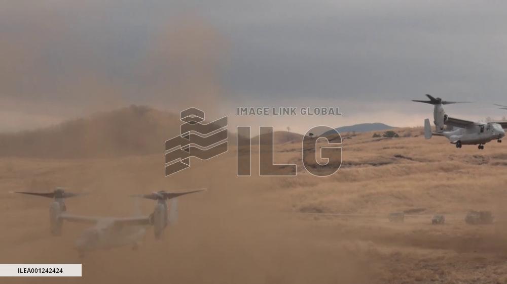 Japan-U.S. joint drill in southwestern Japan