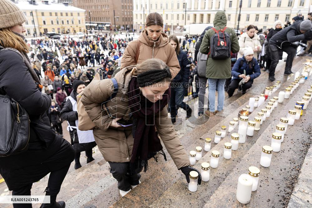 Light for Ukraine memorial event