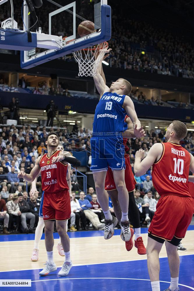 Basketball world championships qualifyhing match Finland vs Germany