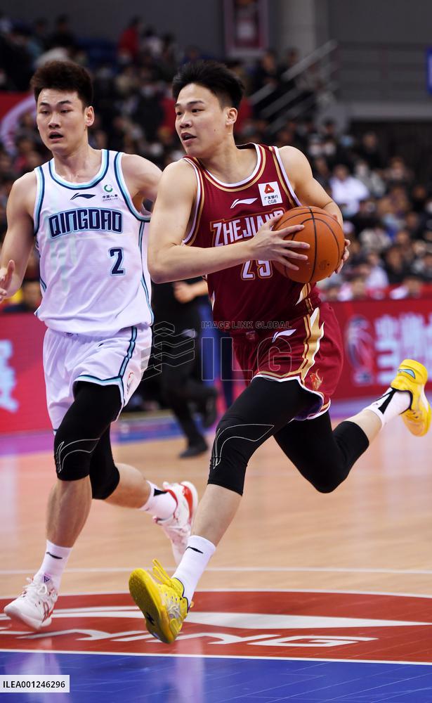 (SP)CHINA-QINGDAO-BASKETBALL-CBA LEAGUE-QINGDAO VS ZHEJIANG (CN)