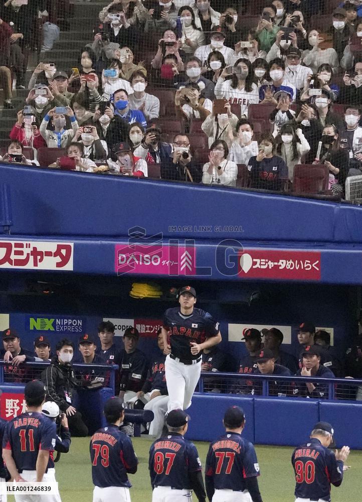 Baseball: Japan's WBC warm-up game