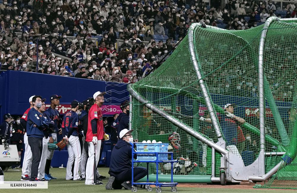 Baseball: Japan's WBC warm-up game