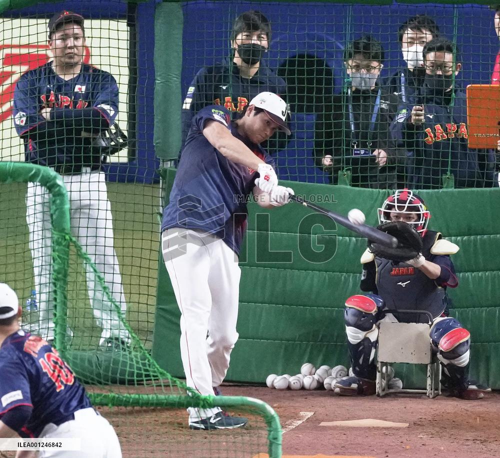 Baseball: Japan's WBC warm-up game