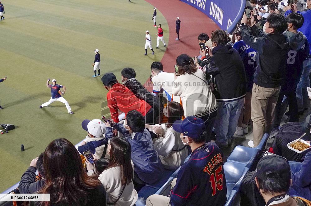 Baseball: Japan's WBC warm-up game