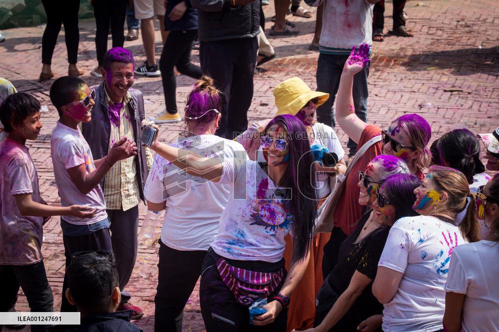 NEPAL-LALITPUR-HOLI FESTIVAL CELEBRATION