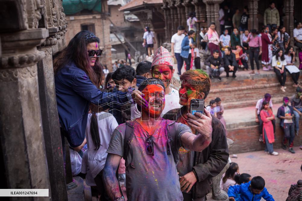 NEPAL-LALITPUR-HOLI FESTIVAL CELEBRATION
