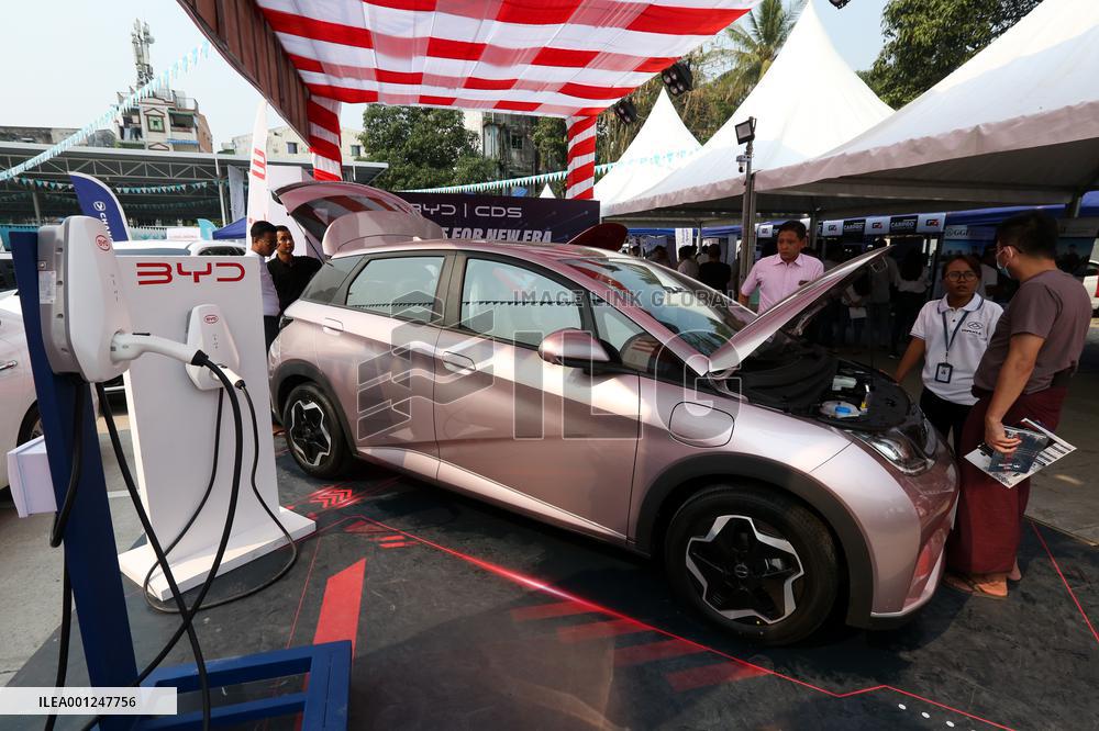 MYANMAR-YANGON-CHINESE EV CAR