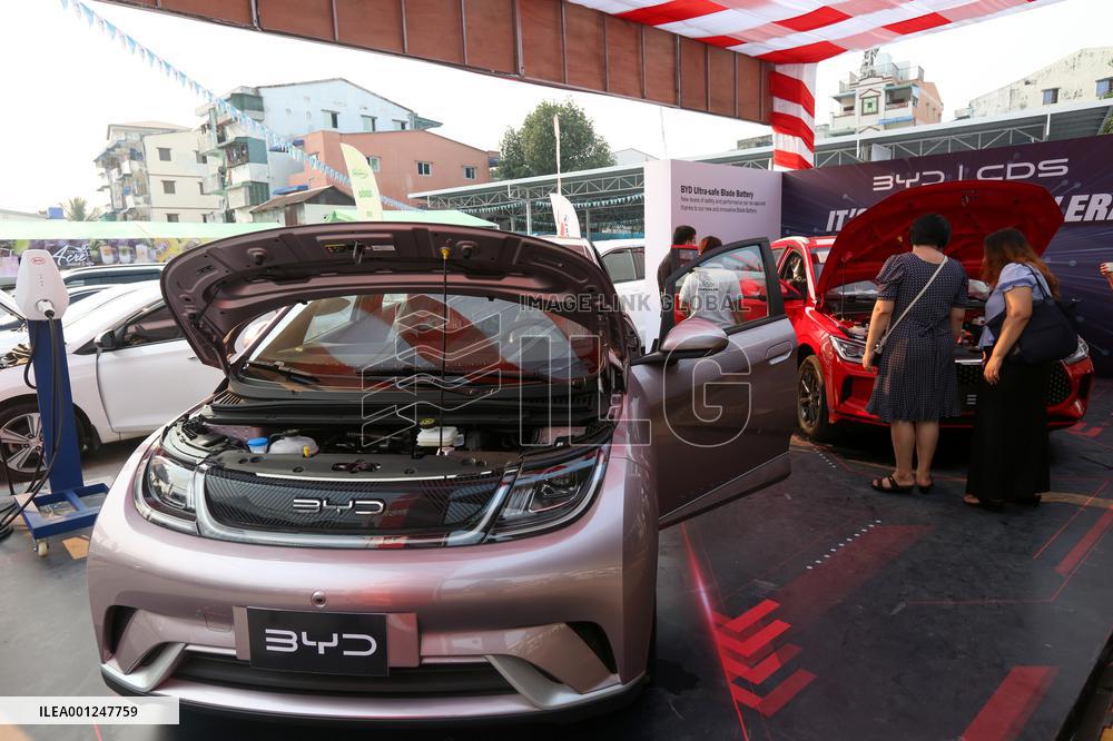 MYANMAR-YANGON-CHINESE EV CAR
