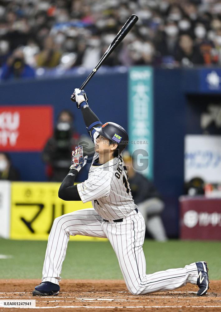 Baseball: Japan's WBC warm-up game