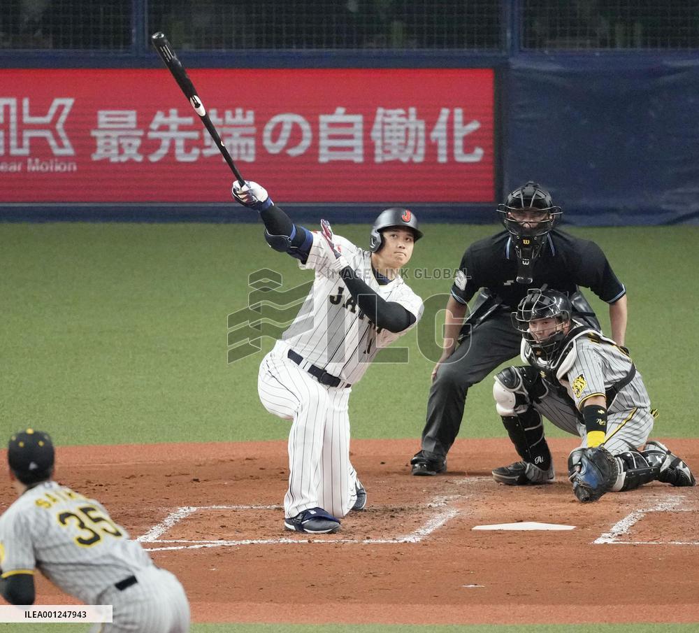 Baseball: Japan's WBC warm-up game
