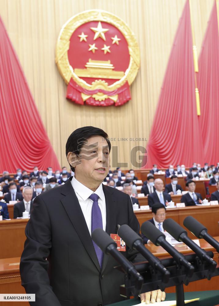 (TWO SESSIONS)CHINA-BEIJING-NPC-ANNUAL SESSION-SECOND PLENARY MEETING-LI ZHANSHU-WORK REPORT (CN)