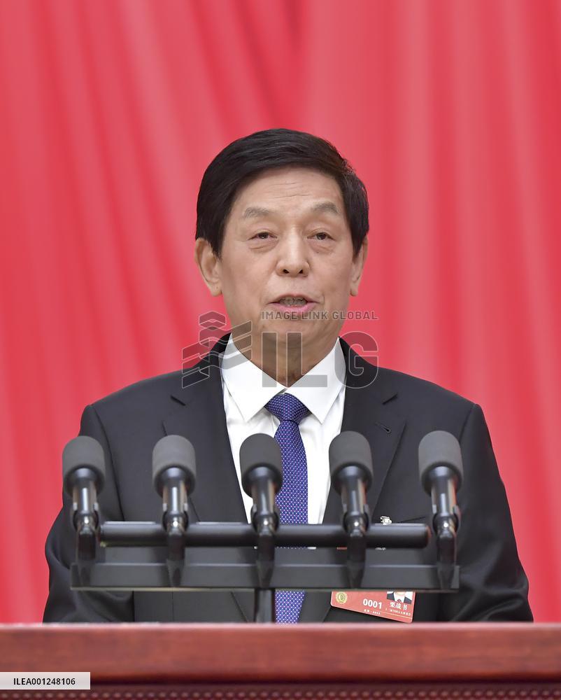 (TWO SESSIONS)CHINA-BEIJING-NPC-ANNUAL SESSION-SECOND PLENARY MEETING-LI ZHANSHU-WORK REPORT (CN)
