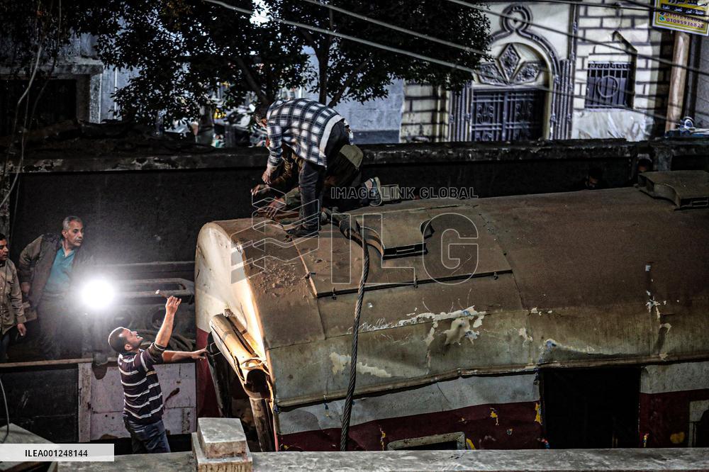 EGYPT-QALYUBIA-TRAIN-DERAILMENT