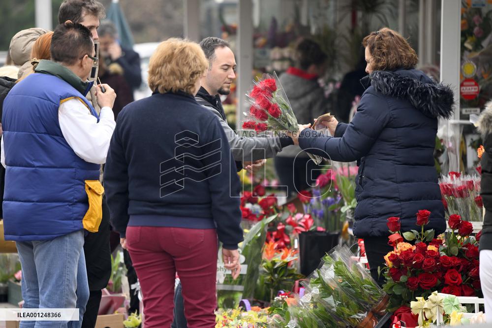 NORTH MACEDONIA-SKOPJE-INTERNATIONAL WOMEN'S DAY-FLOWERS