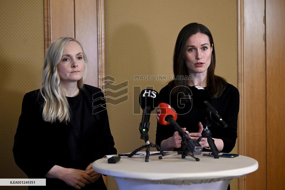 Finnish Ministers during press conference
