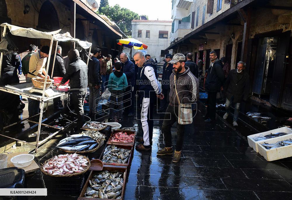 SYRIA-BANIYAS-FISH MARKET