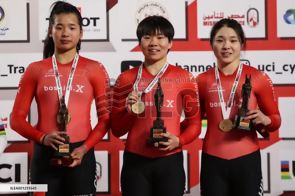 (SP)EGYPT-CAIRO-CYCLING-UCI TRACK NATIONS CUP-WOMEN'S TEAM SPRINT-FINALS