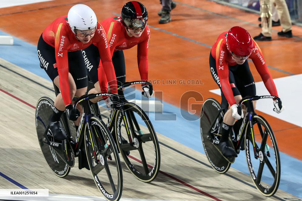 (SP)EGYPT-CAIRO-CYCLING-UCI TRACK NATIONS CUP-WOMEN'S TEAM SPRINT-FINALS