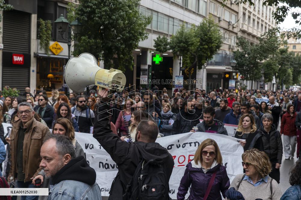 GREECE-ATHENS-TRAIN ACCIDENT-DEMONSTRATION