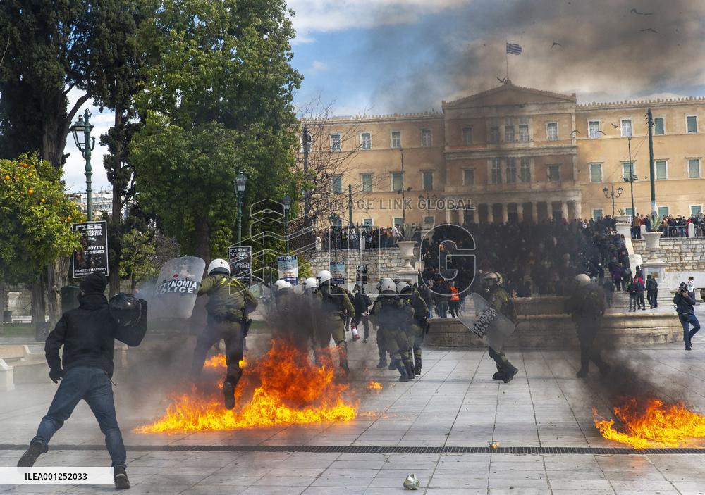 GREECE-ATHENS-TRAIN ACCIDENT-DEMONSTRATION