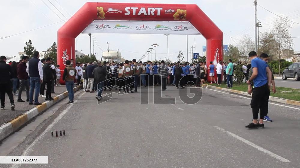 Marathon draws hundreds of participants in Erbil, Iraq