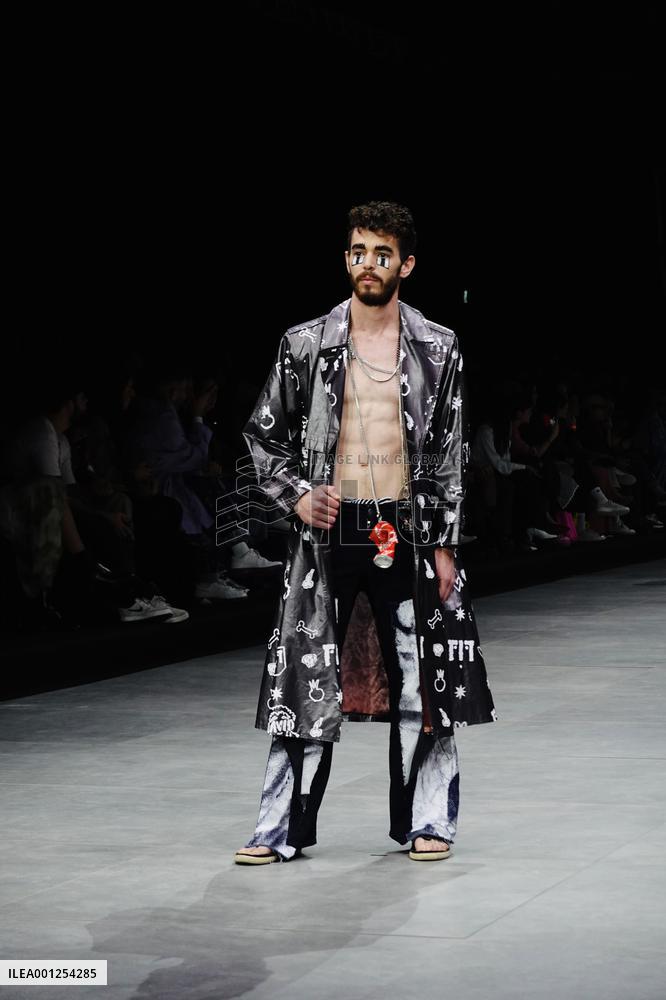 ISRAEL-TEL AVIV-FASHION WEEK-CREATIONS-SECOND-HAND CLOTHES-REJECTED MATERIALS
