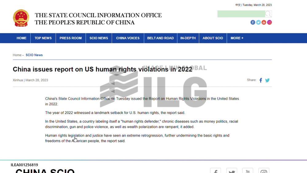 China issues report on U.S. human rights violations in 2022