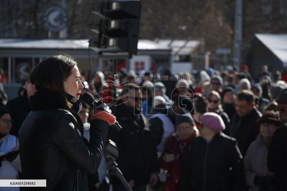 Finnish PM, SDP chairperson Sanna Marin campaigning in Tampere
