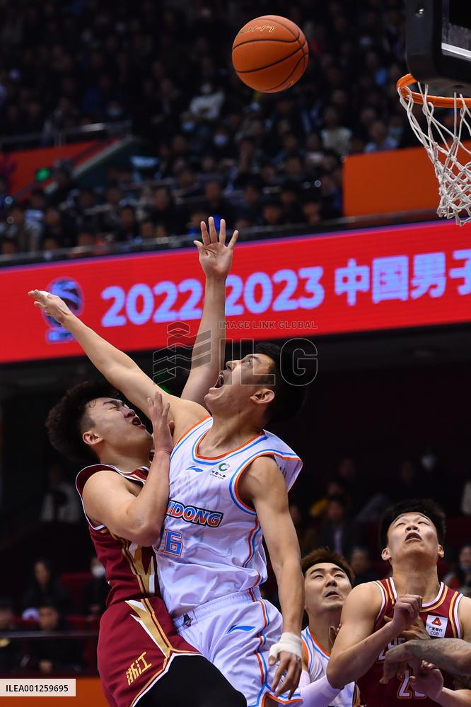 (SP)CHINA-JINAN-BASKETBALL-CBA LEAGUE-SHANDONG VS ZHEJIANG (CN)