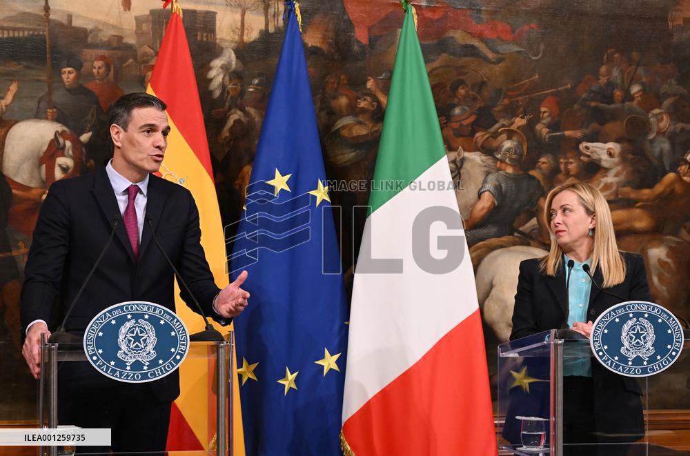 ITALY-ROME-PM-SPAIN-PM-PRESS CONFERENCE