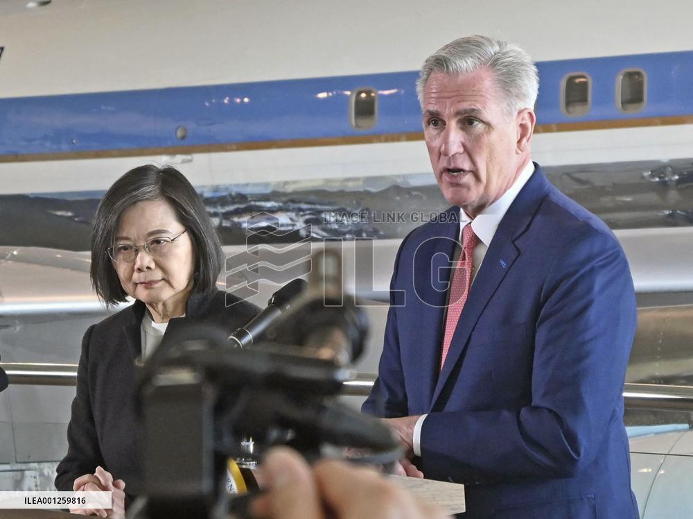 Taiwan president in U.S.