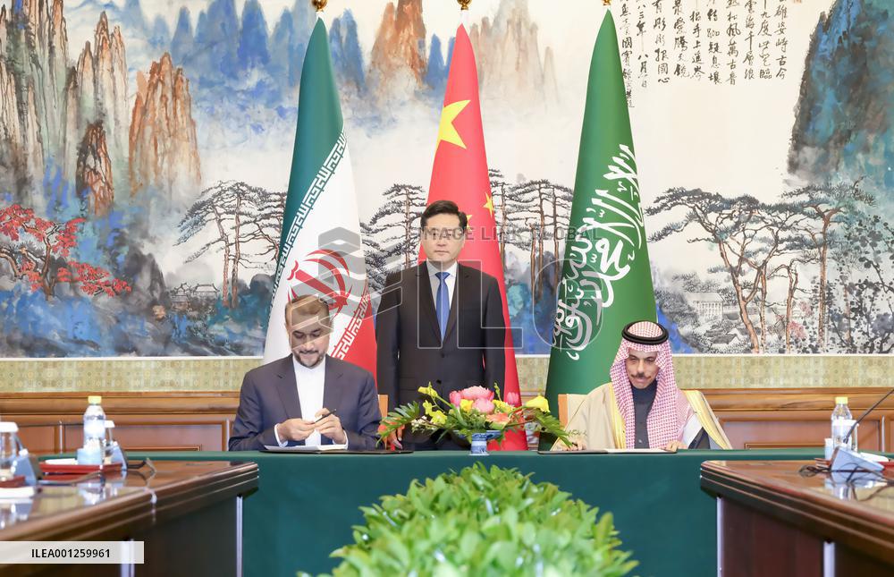 CHINA-BEIJING-QIN GANG-SAUDI ARABIA-IRAN-FMS-MEETING (CN)