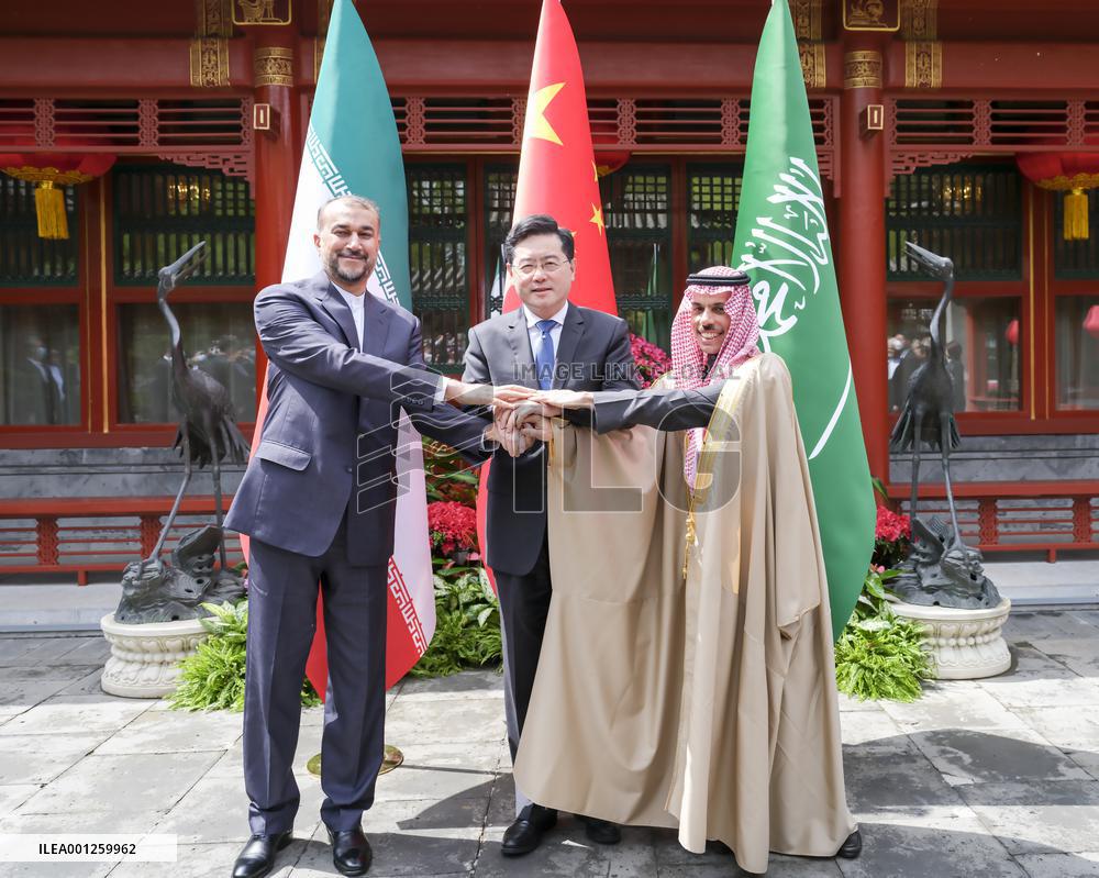 CHINA-BEIJING-QIN GANG-SAUDI ARABIA-IRAN-FMS-MEETING (CN)