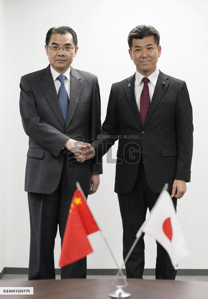 Chinese ambassador to Japan meets opposition party head