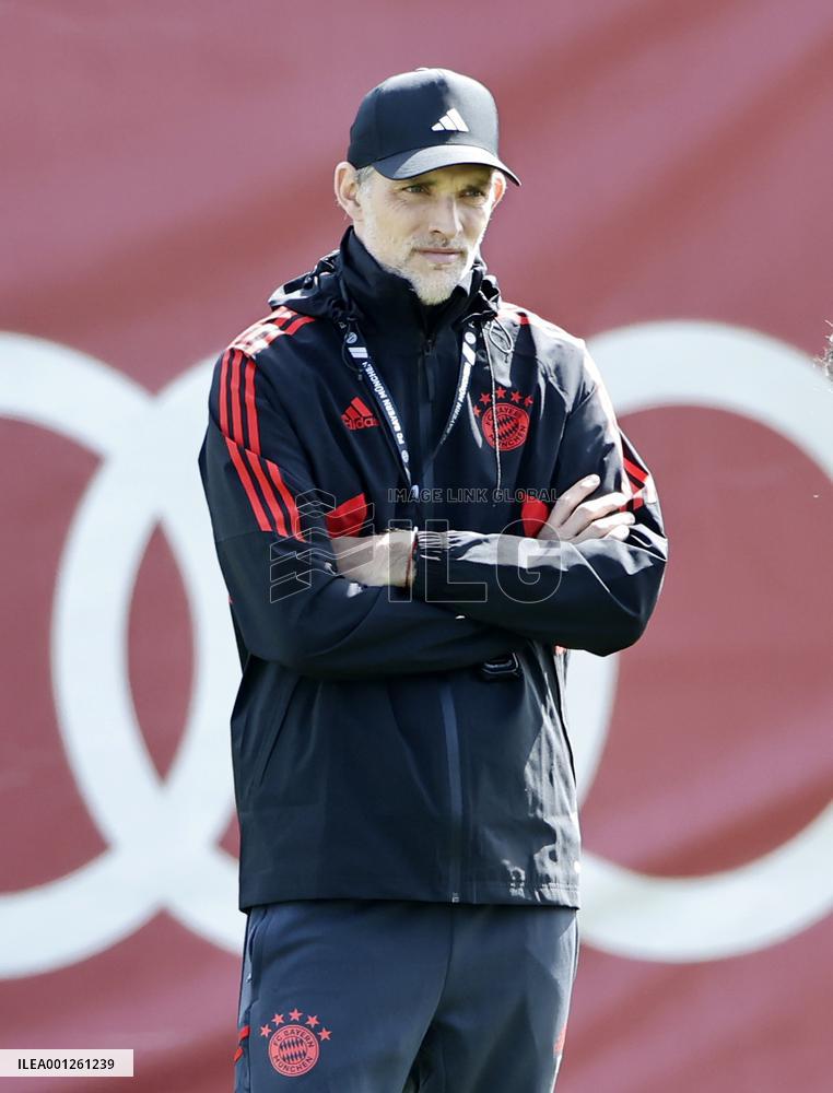(SP)GERMANY-MUNICH-FOOTBALL-UEFA CHAMPIONS LEAGUE-BAYERN MUNICH-TRAINING SESSION