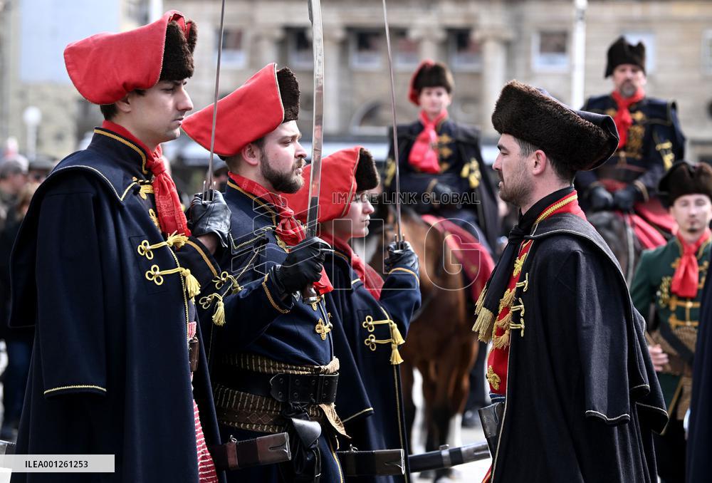 CROATIA-ZAGREB-GUARD EXCHANGING CEREMONY