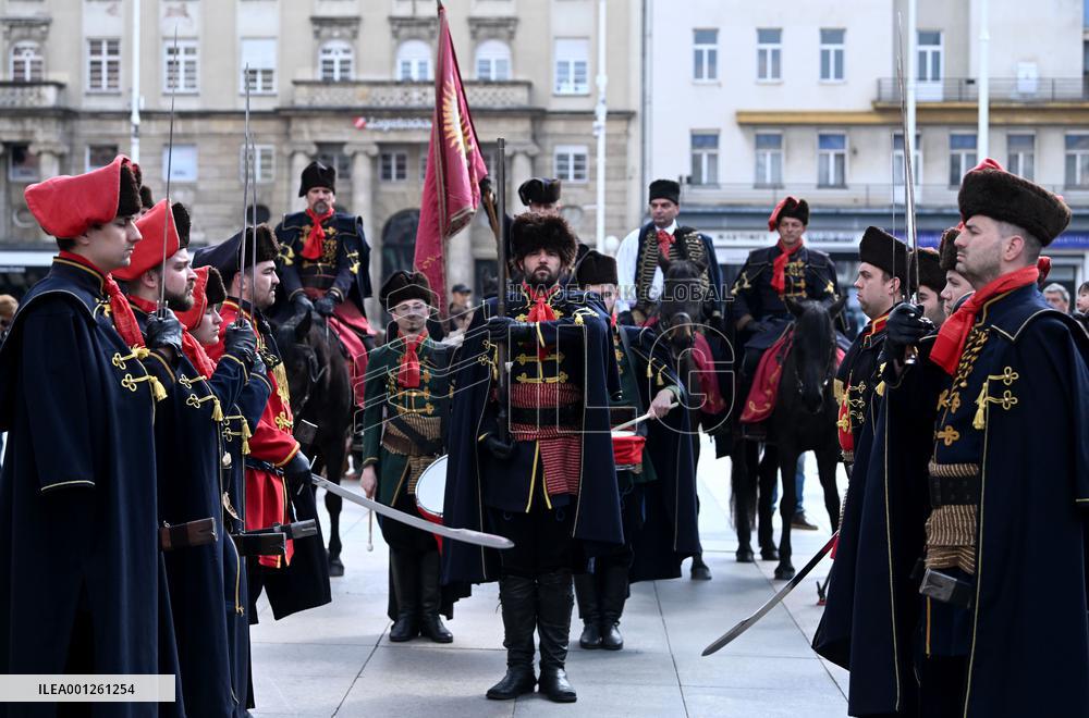 CROATIA-ZAGREB-GUARD EXCHANGING CEREMONY