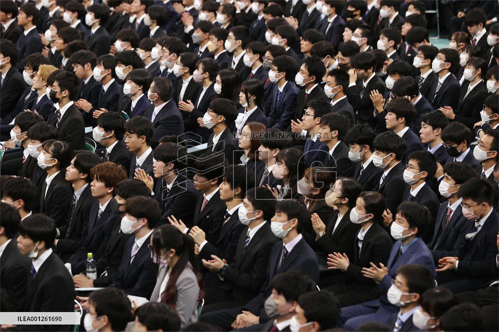 Welcome ceremony at University of Tokyo