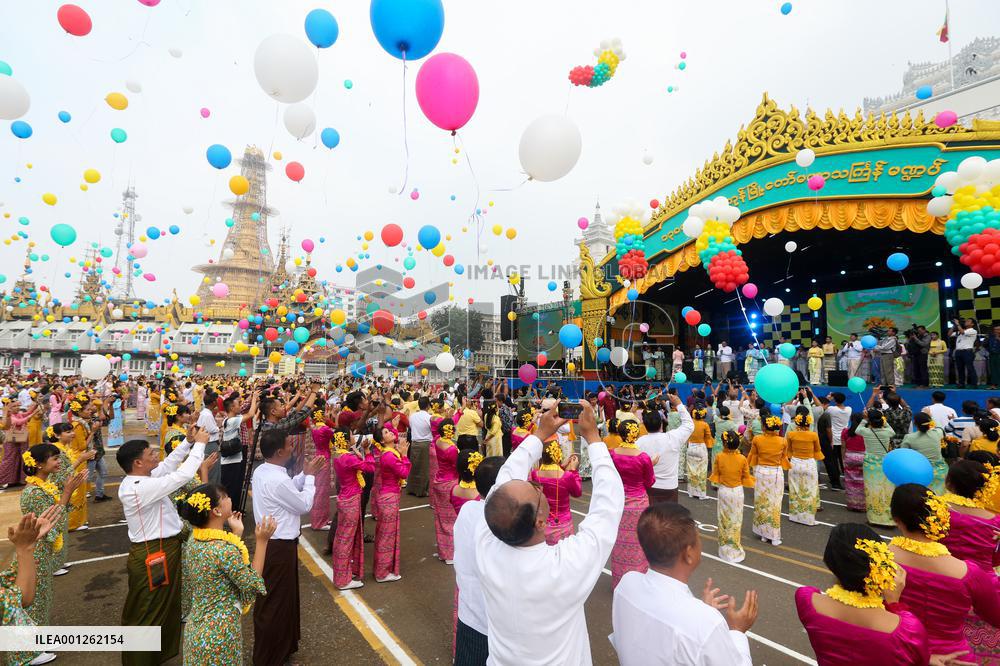 MYANMAR-YANGON-WATER FESTIVAL