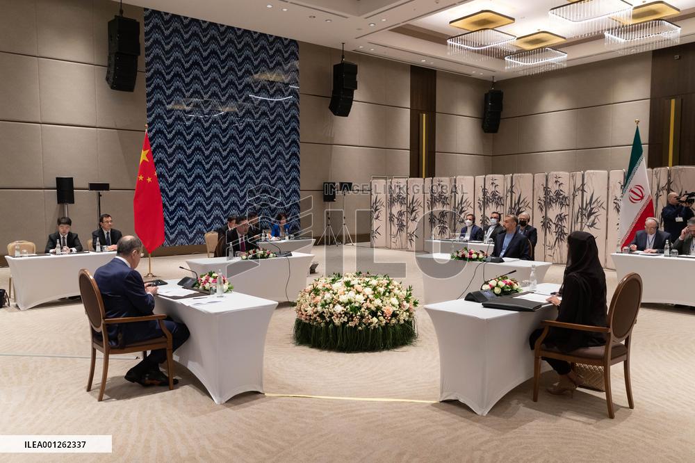 UZBEKISTAN-SAMARKAND-CHINA-RUSSIA-PAKISTAN-IRAN-FMS-AFGHAN ISSUE-INFORMAL MEETING