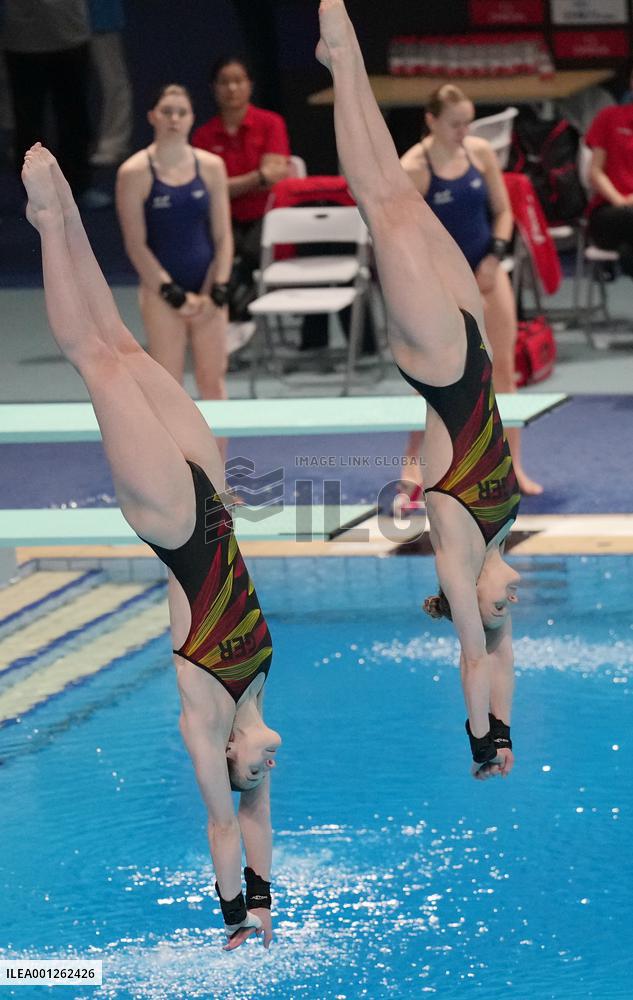 (SP)CHINA-SHAANXI-XI'AN-DIVING-FINA WORLD CUP-WOMEN'S 10M SYNCHRONISED FINAL (CN)