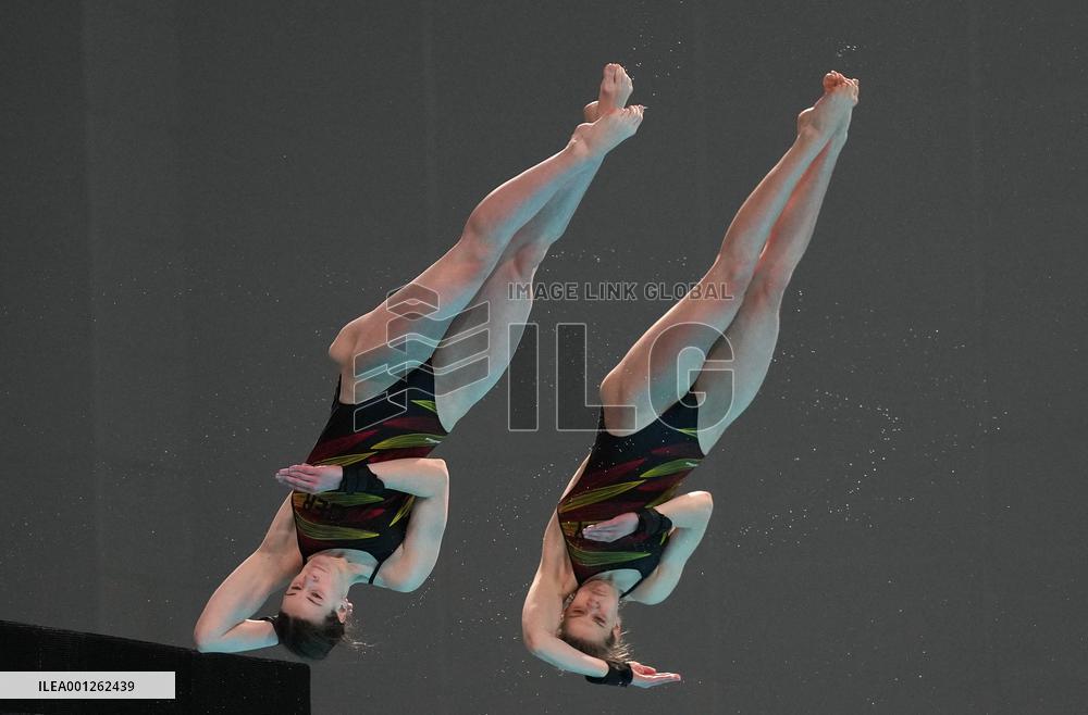 (SP)CHINA-SHAANXI-XI'AN-DIVING-FINA WORLD CUP-WOMEN'S 10M SYNCHRONISED FINAL (CN)