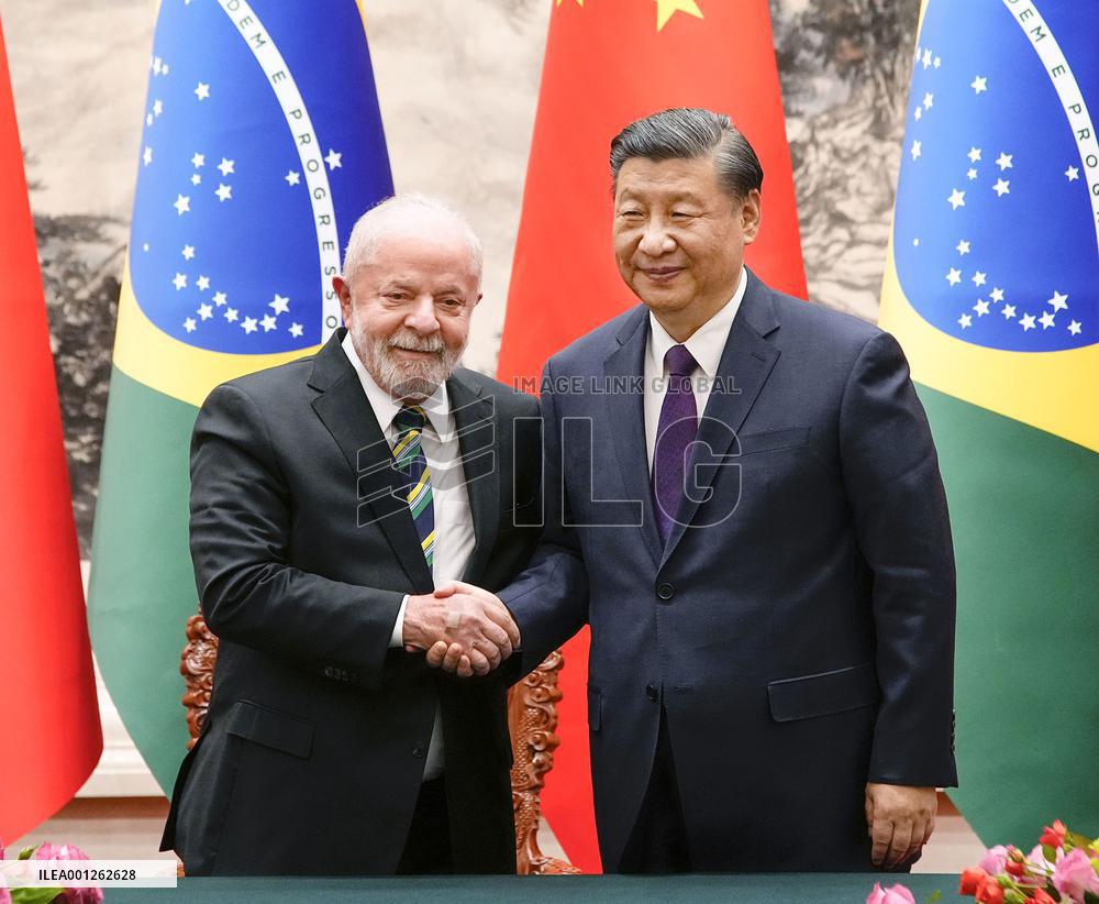 Brazilian President Lula meets Chinese President Xi