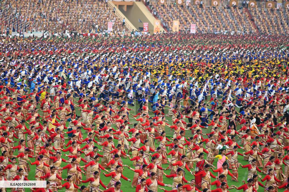 INDIA-ASSAM-BIHU DANCE-GUINNESS WORLD RECORDS